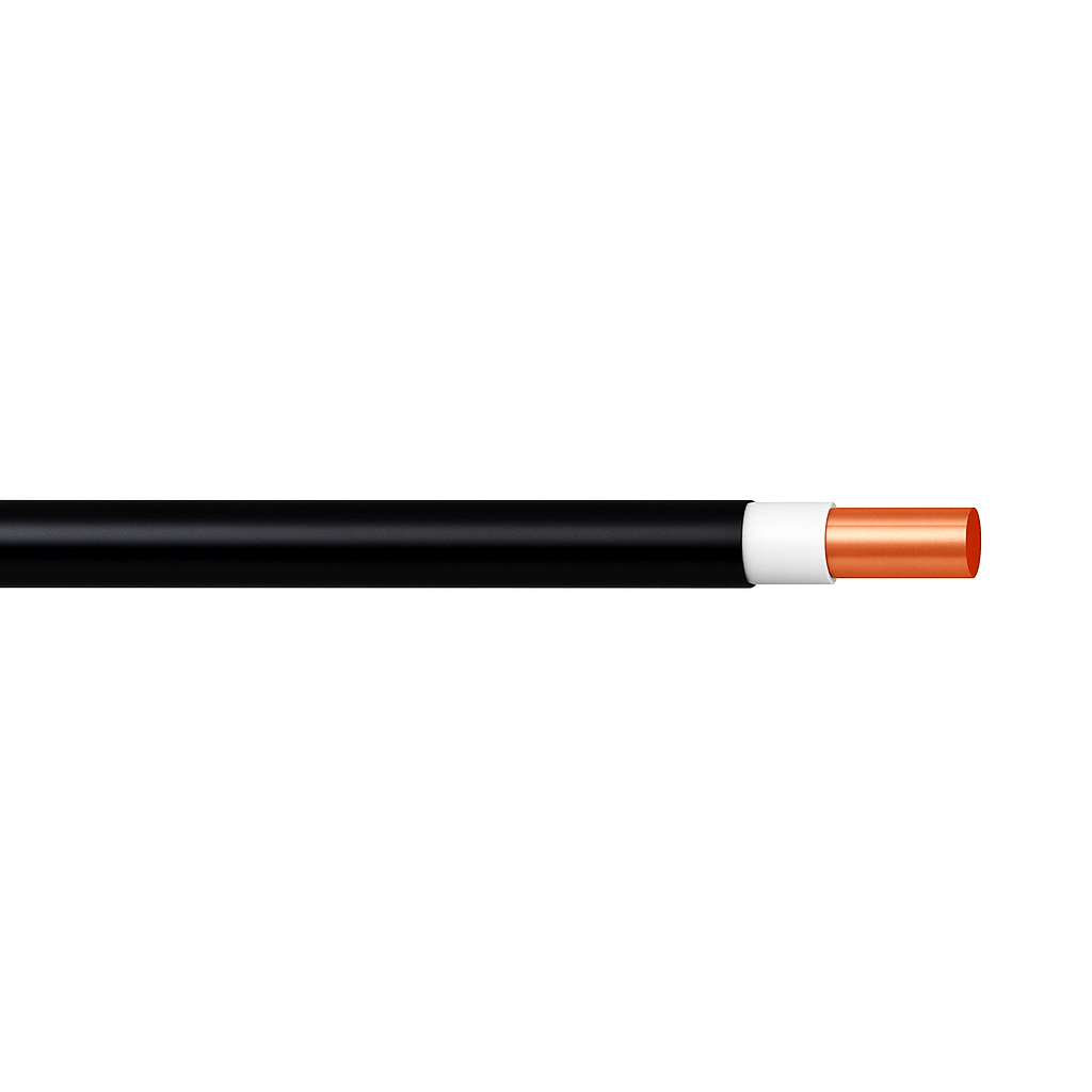 50mm Black Double Insulated 130A Power Cable - Flame Retardant