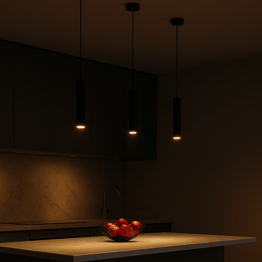 Flute GU10 Pendant Black