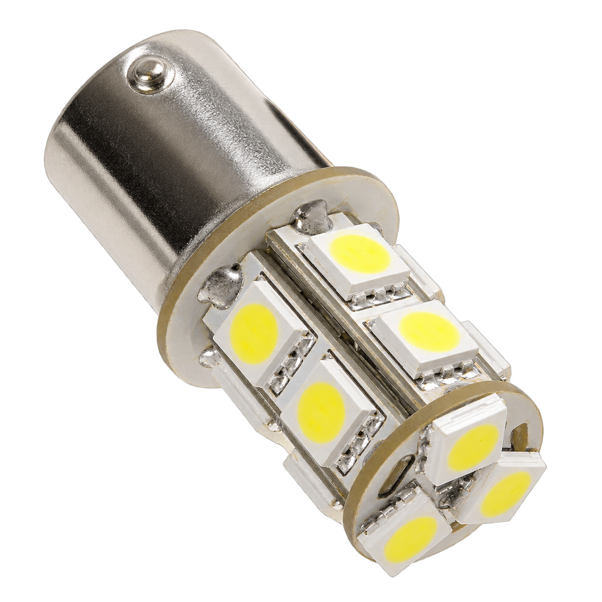 LED Car Light - 20mm 2.1W Indicator / Stop Light (2 Pack) - BA15S - transparent background, 1254×1254
