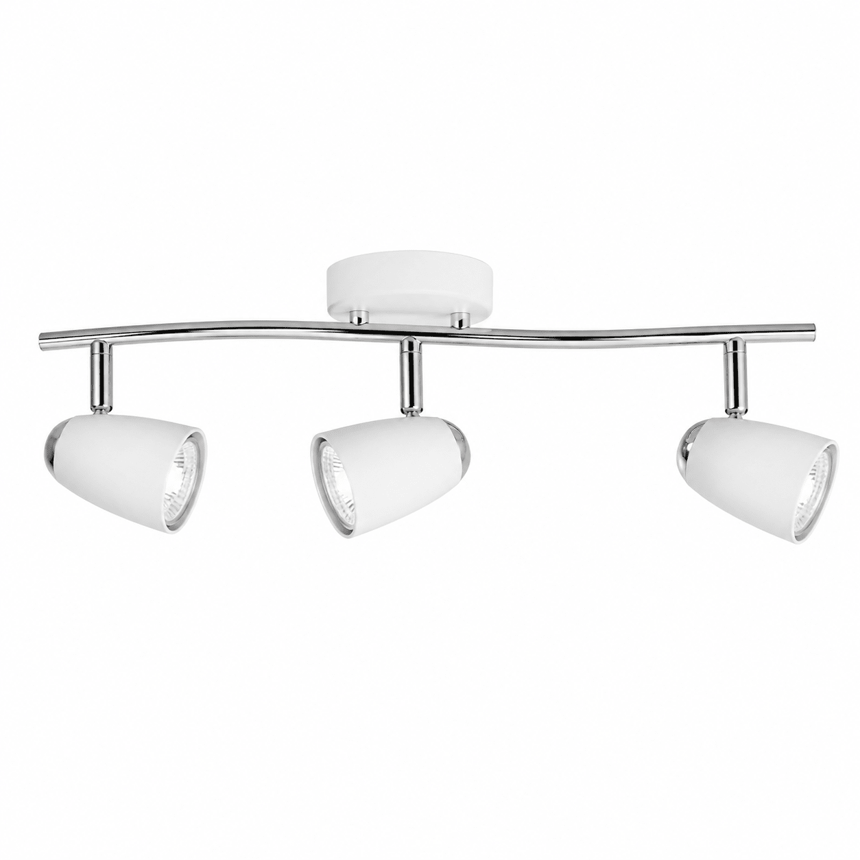 White & Chrome 3 LED Spotlight