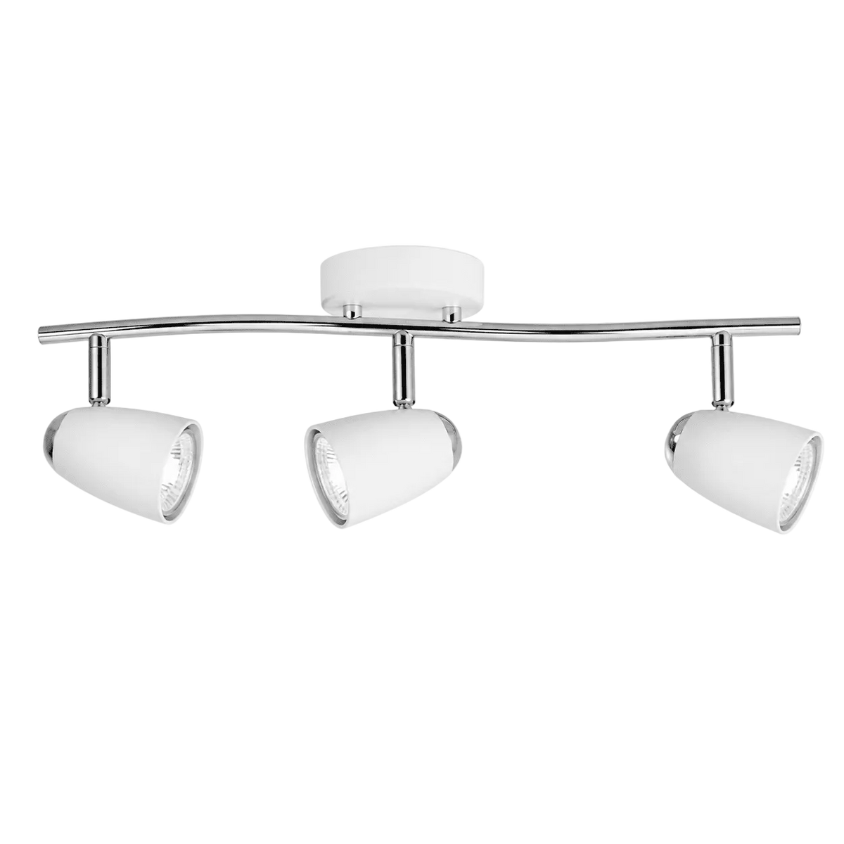 White & Chrome 3 LED Spotlight