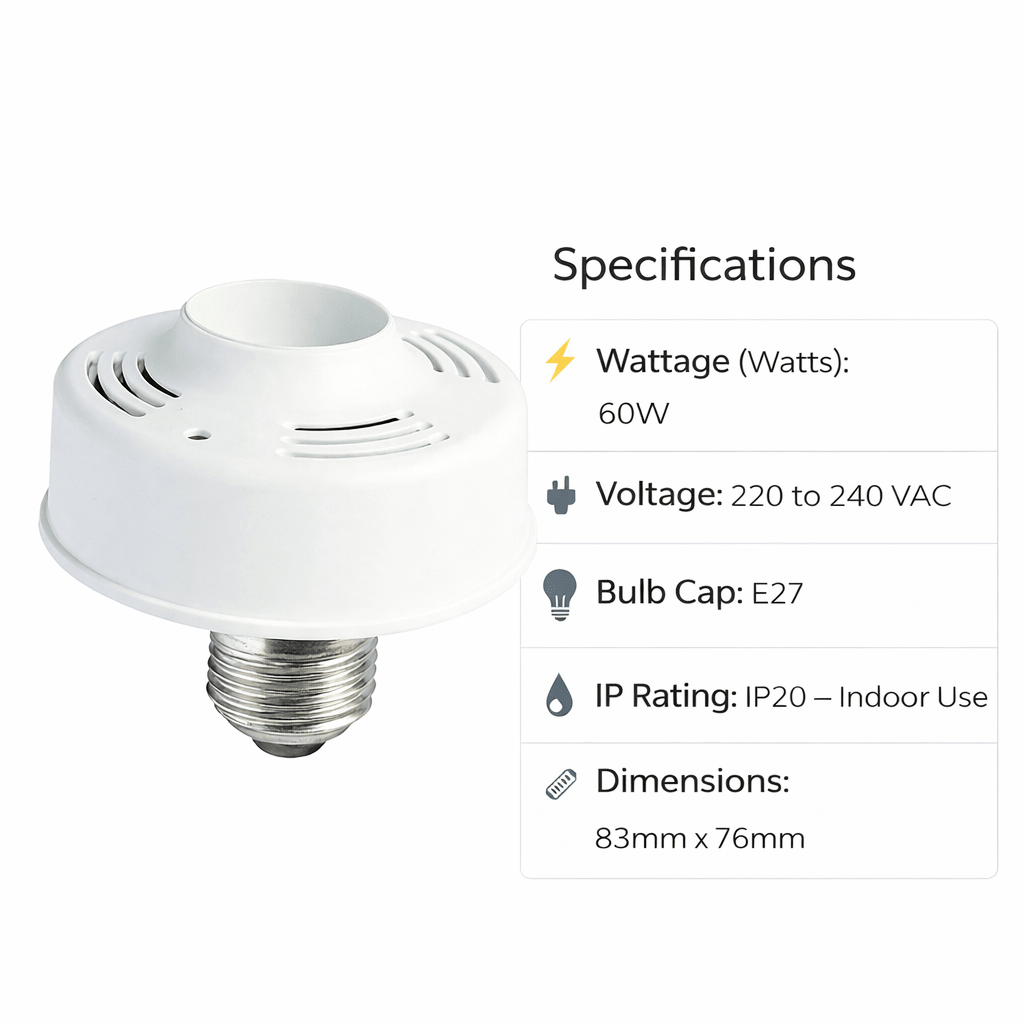 Lamp Holder - Sound Activated E27