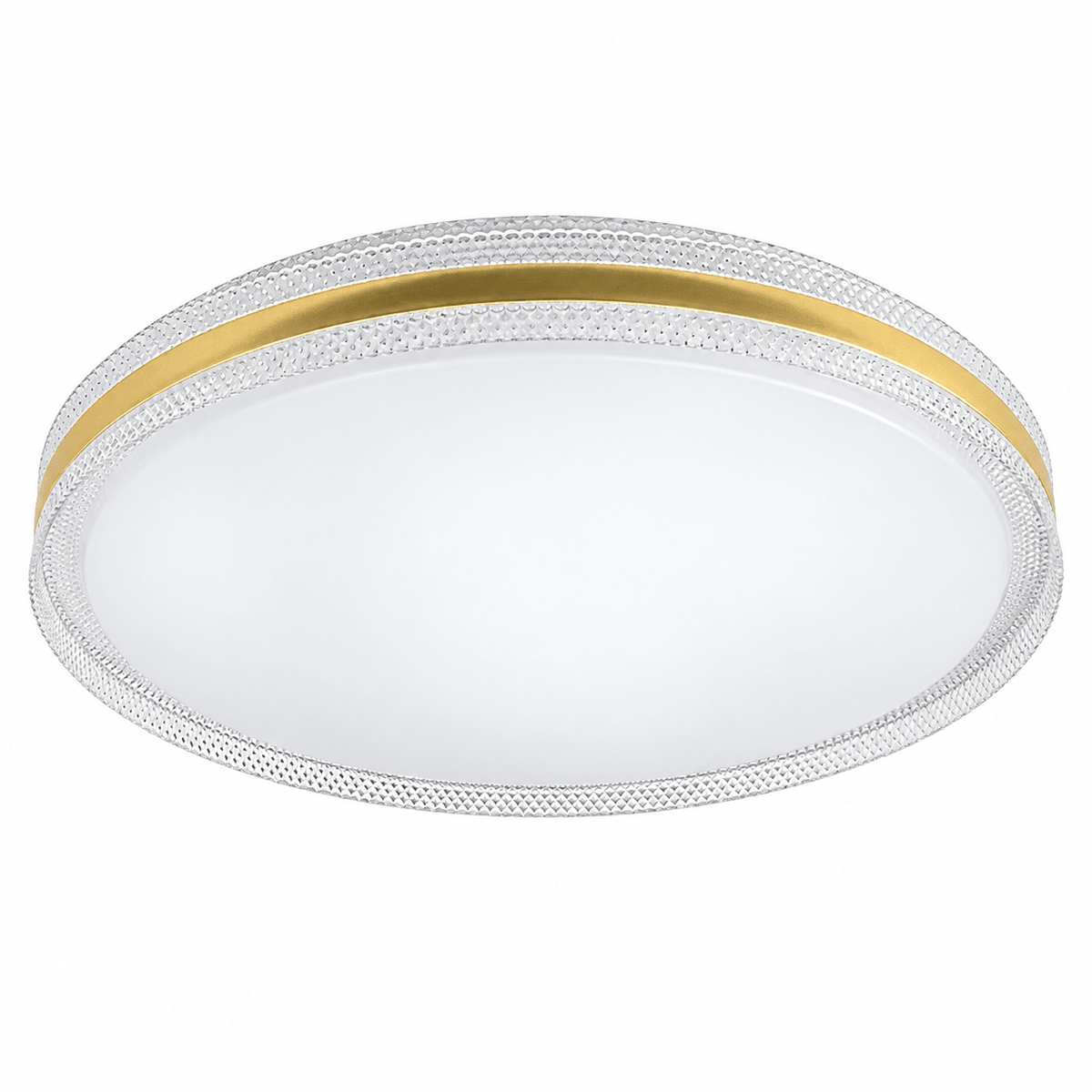 36W round ceiling light with gold rim on white background