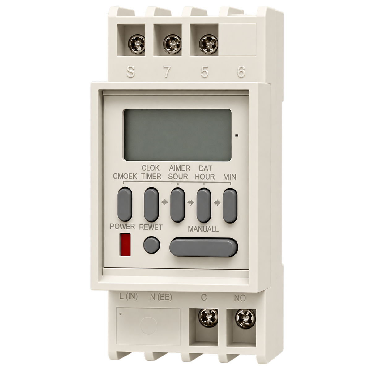 12Vdc LCD Timer - 8 programmes - transparent background, 1254×1254