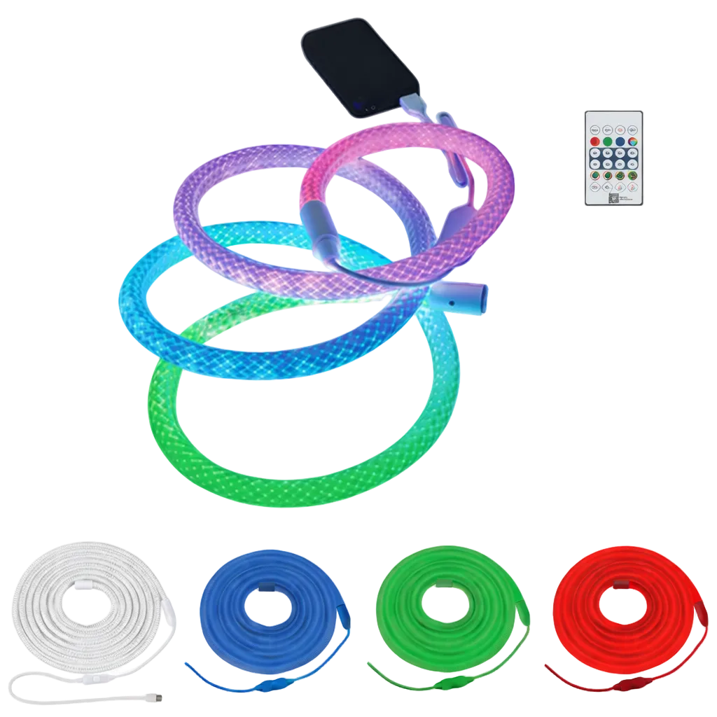 RGB LED Rope Light 5m - USB with Remote