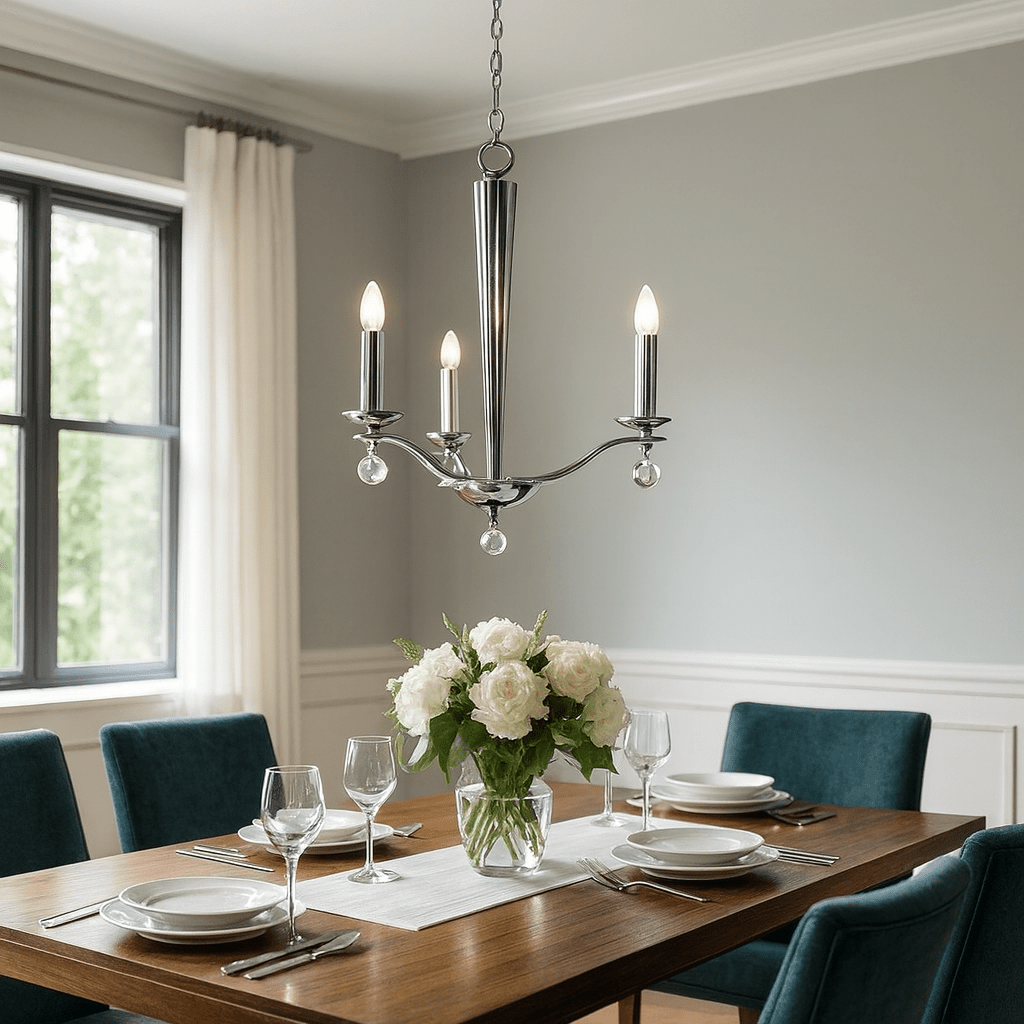 Hadley Chrome Chandelier 3 Arms