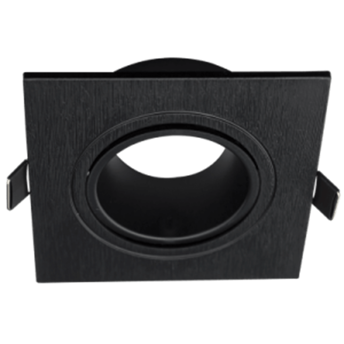 Black Downlight Holder - Square Tilt Polycarbonate — 1254 × 1254 transparent product image