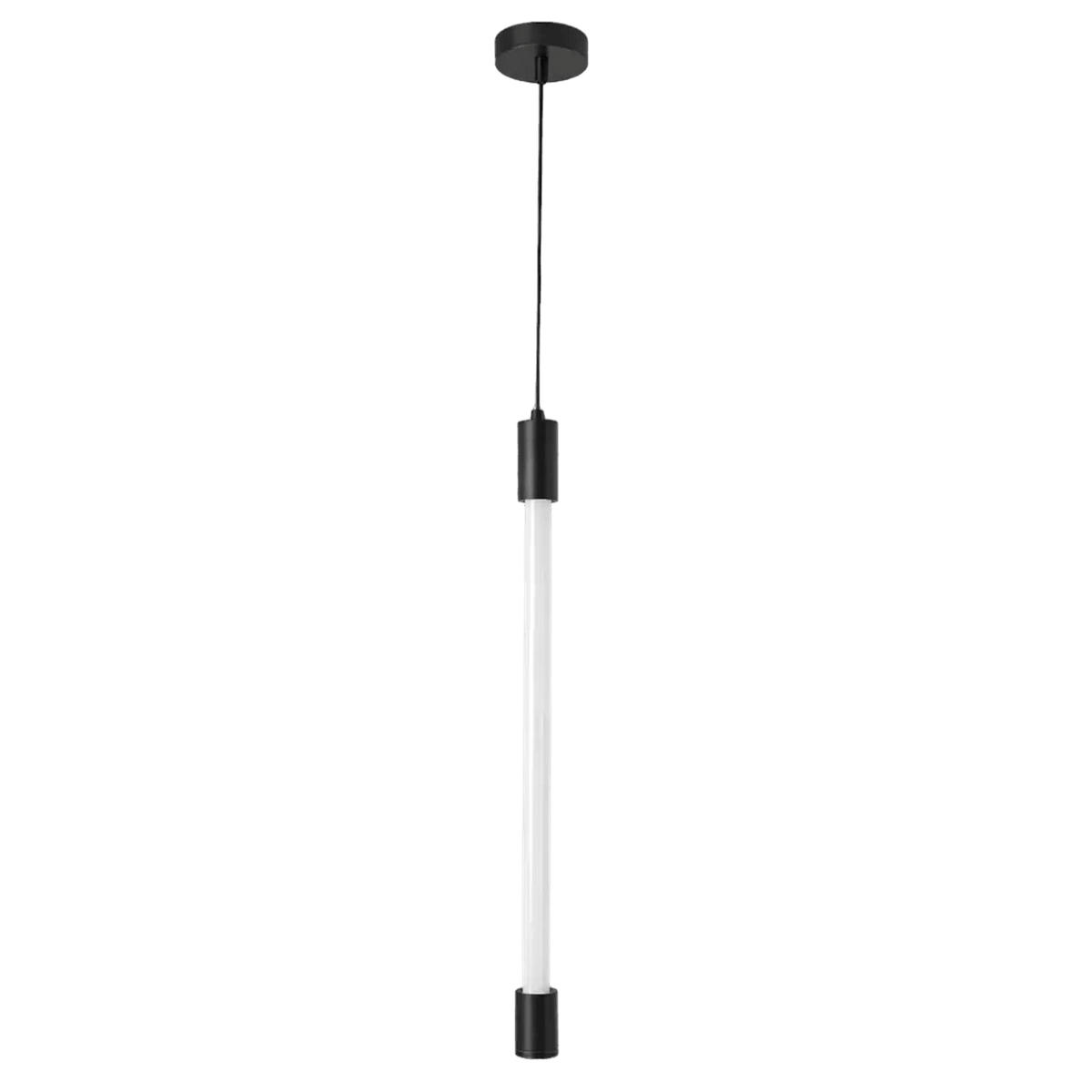 Black Hanging Suspension Kit - LED T8 Fluorescent Tubes — 1254 × 1254 transparent product image