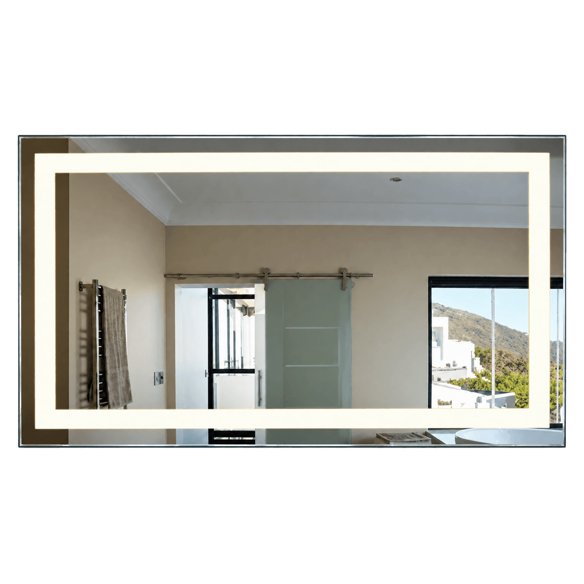 Dimmable Rectangular LED Mirror (Large) — 1254 × 1254 transparent product image