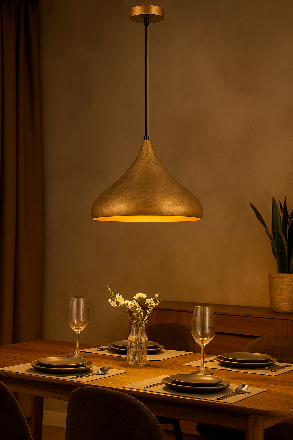 Gold Ruf Pendant Light LED