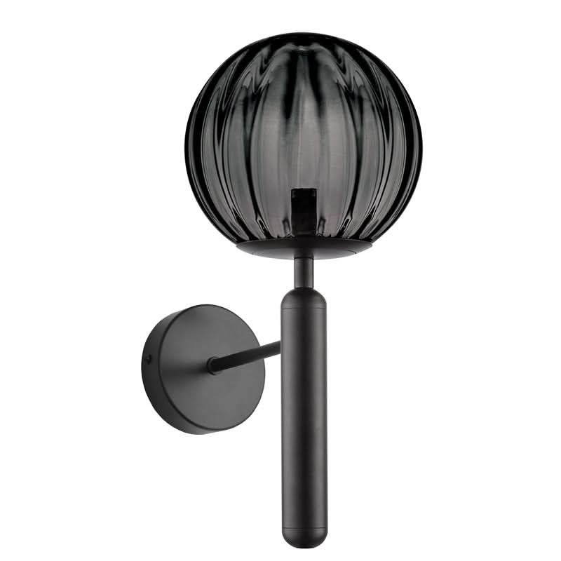 Fizz Pop Black & Smoke Glass Wall Light