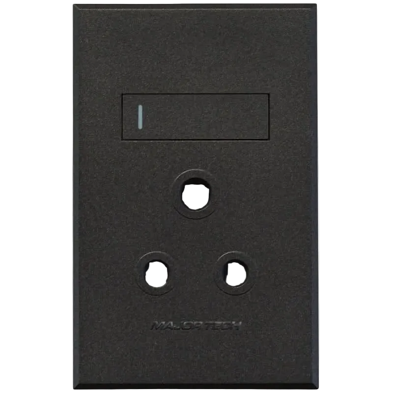 Veti 3 - 4 x 2 Single RSA Socket - Graphite / Graphite