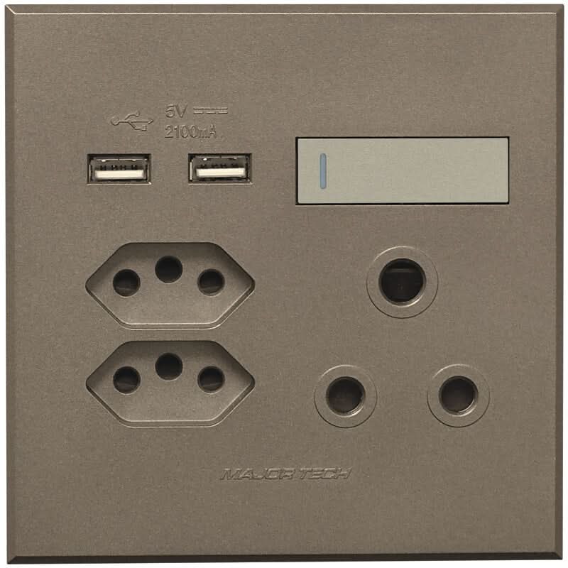 Buy USB-C multi-plug in South Africa, product-focused 16A multi-plug with RSA sockets and USB ports, clean 800x800 ecommerce composition