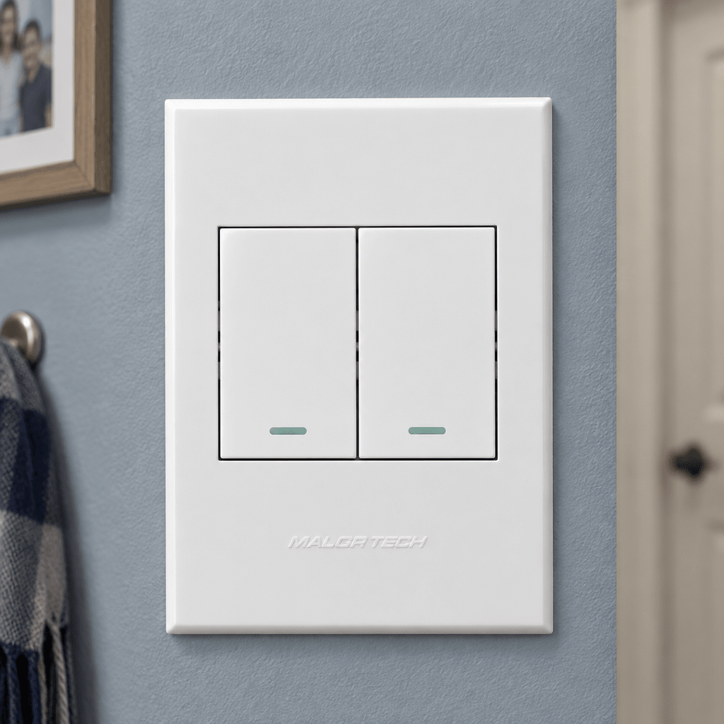 Veti 3 - Two Lever, Two Way Light Switch - White / White