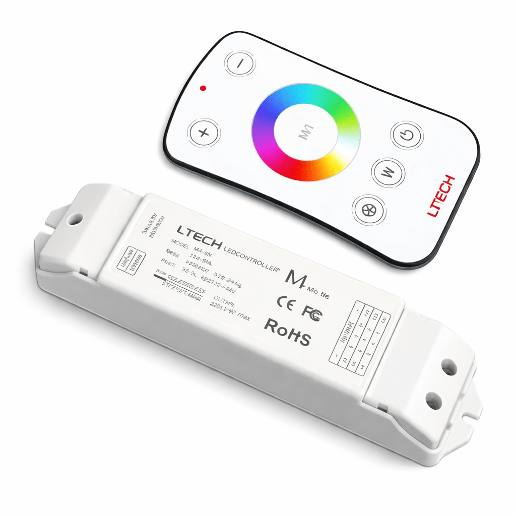 LED Strip Light - M4 RF Receiver 20A with M4 RF RGBW Remote Control
