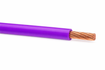 Purple wire with copper core on a white background