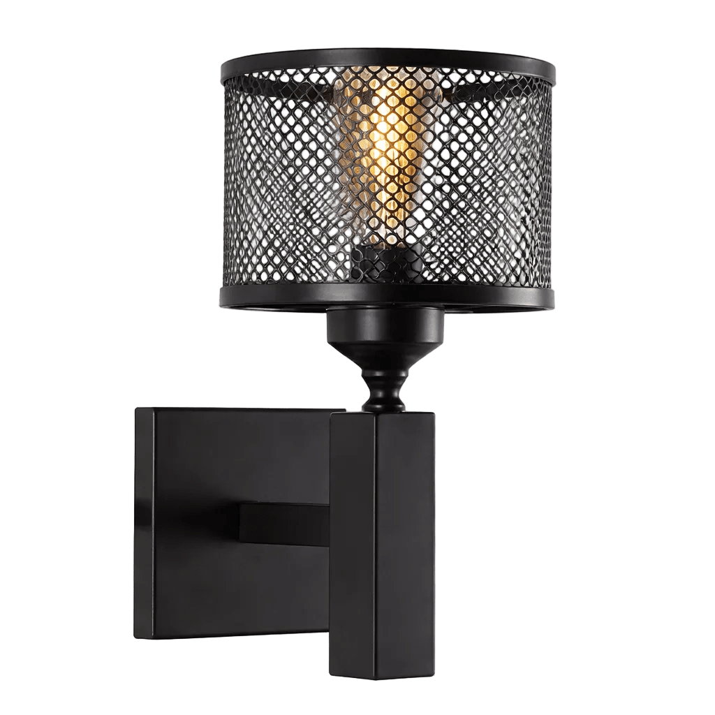 Black Mesh Wall Light
