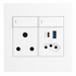 16A Slim RSA Socket with Switches &amp; USB A+C – 4×4