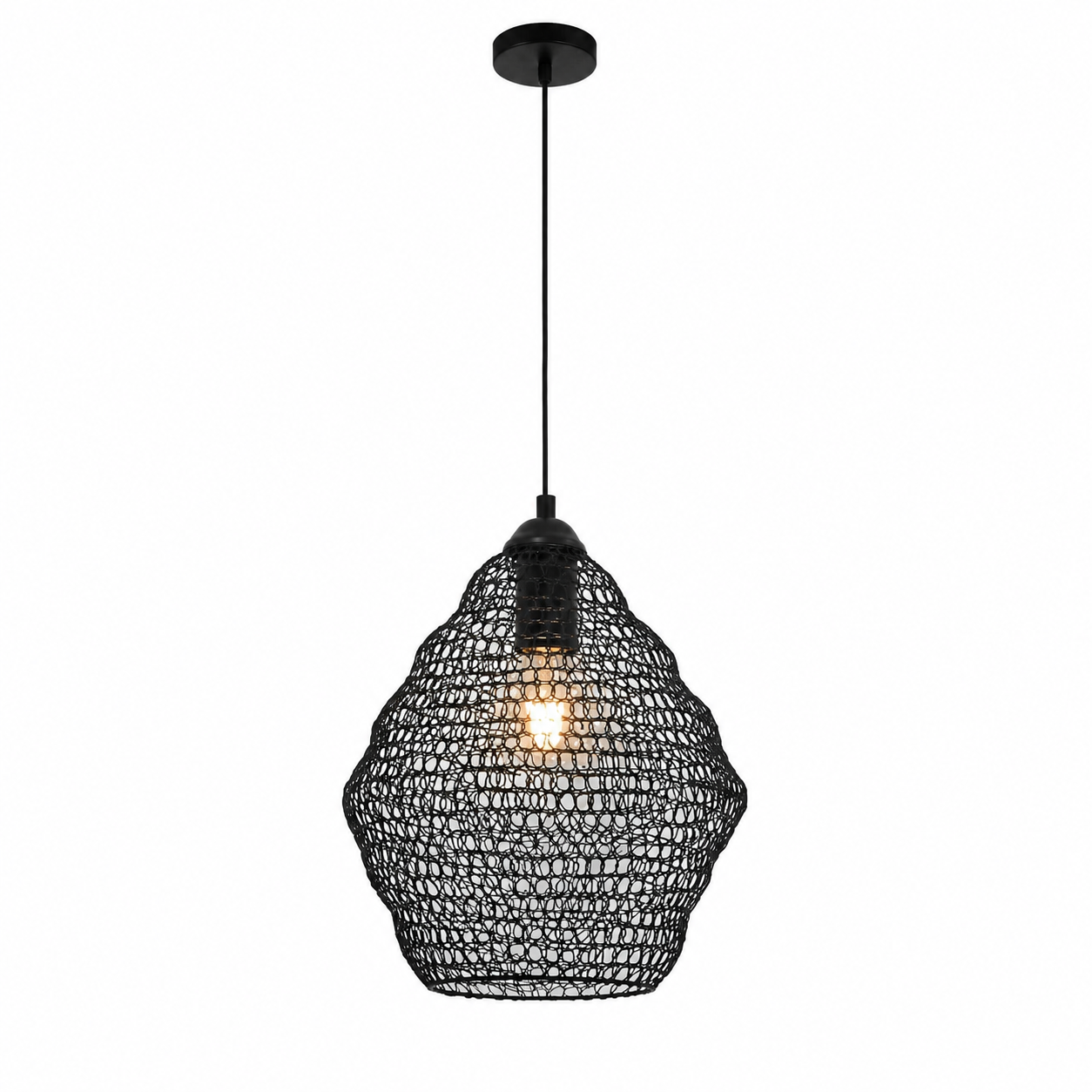 Phantom Black 340 Wire Mesh Pendant