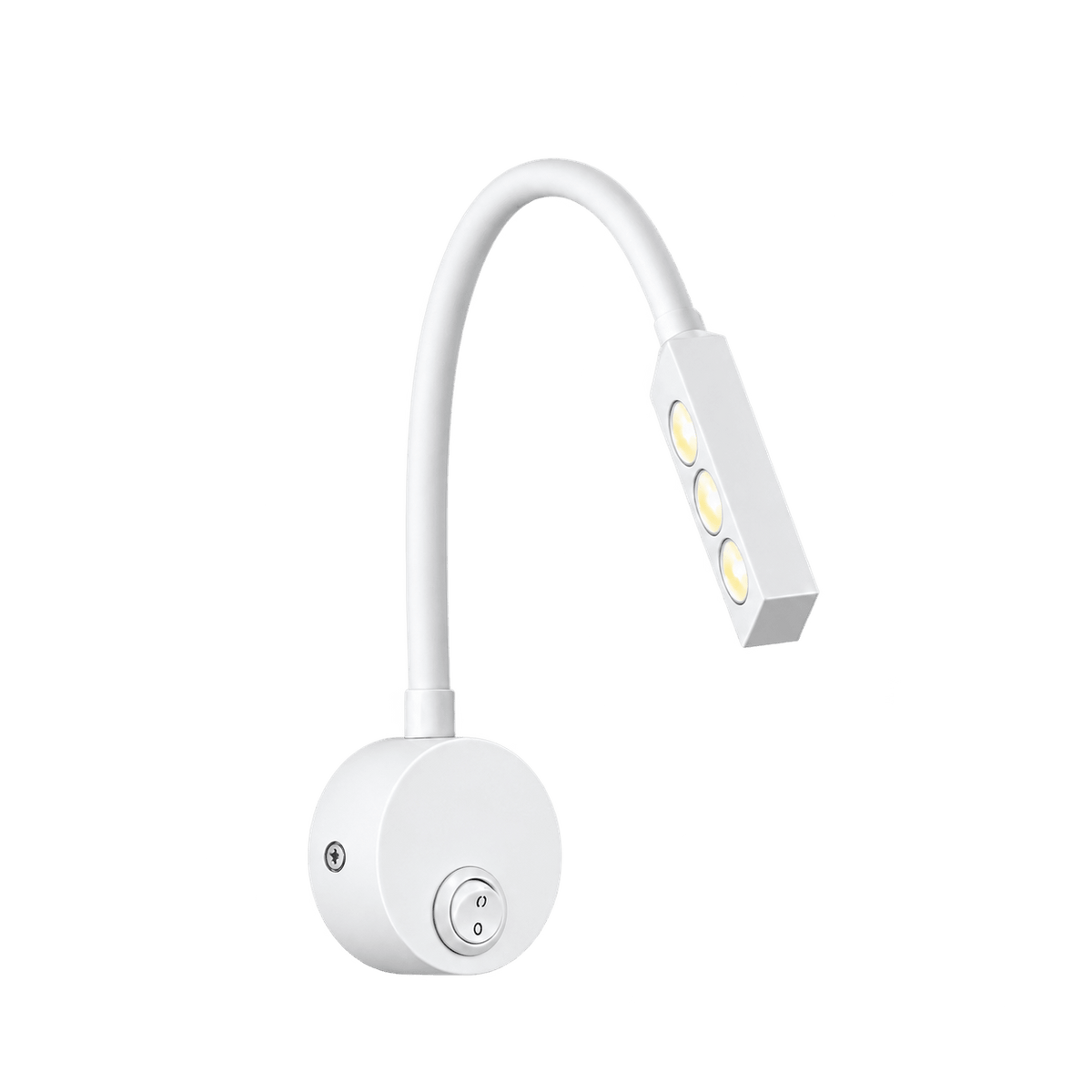 3W LED Reading Light Fitting - White, transparent background