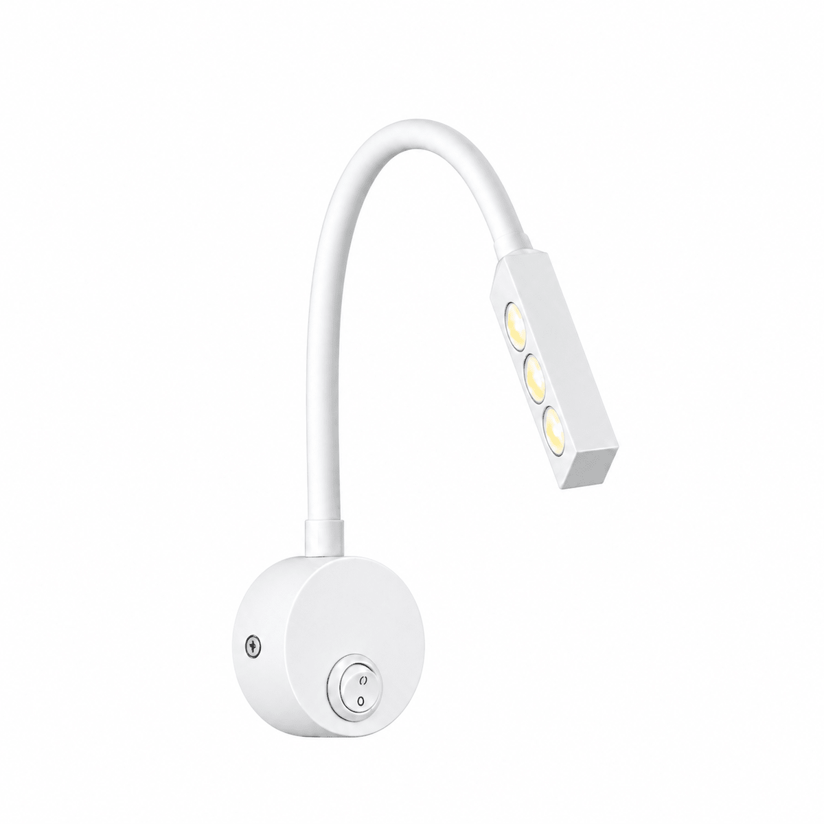 3W LED Reading Light Fitting - White, white background