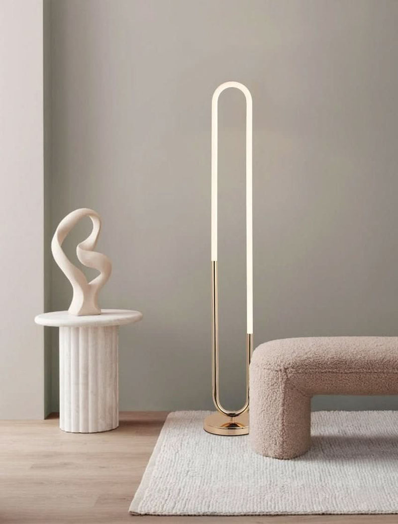 Huron French Gold LED Floor Lamp