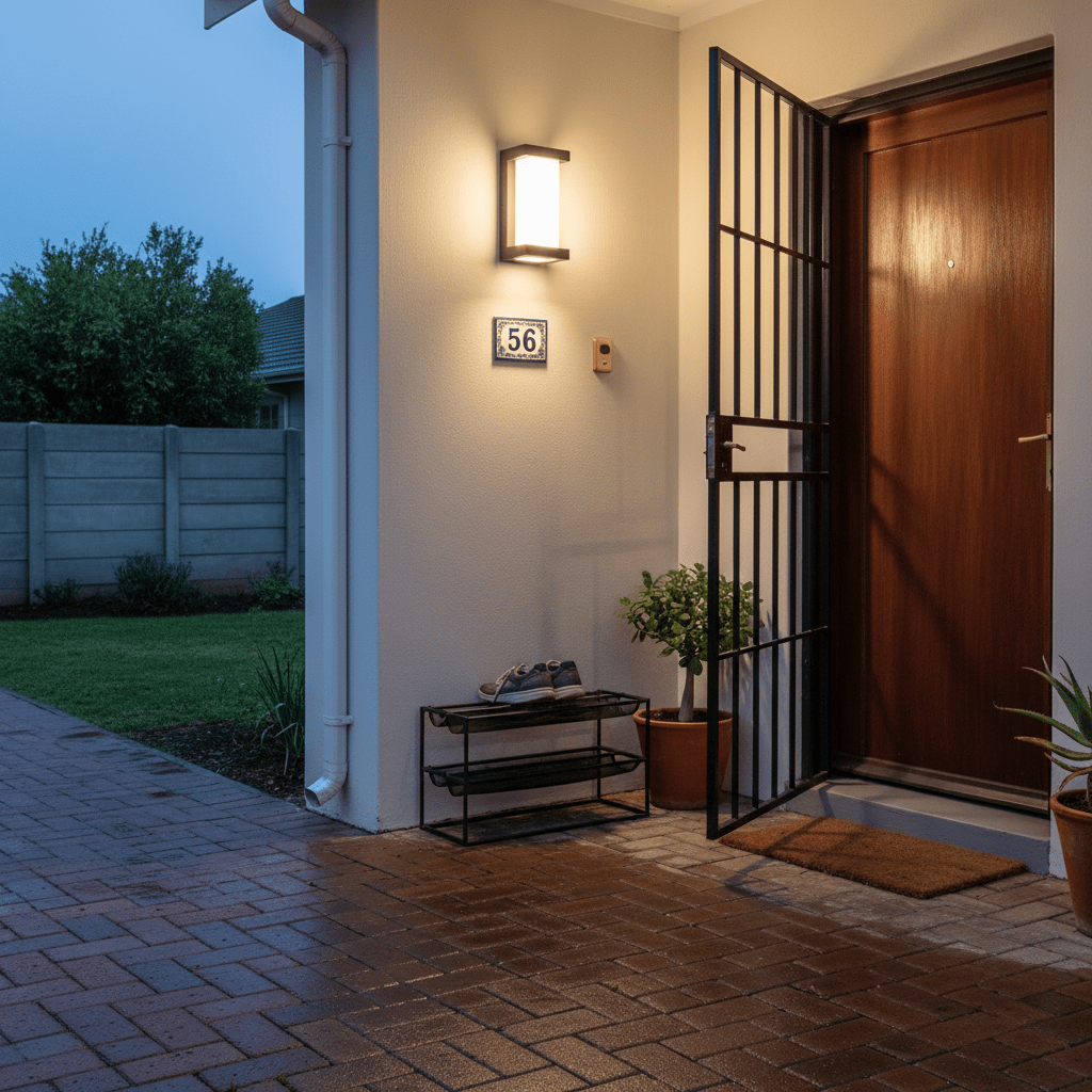 Black LED Outdoor Wall Light - IP54 Warm White