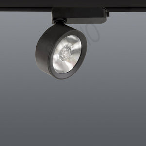Black Harrods Fixed 3-Wire LED Track Light Head – 30W, 3000K