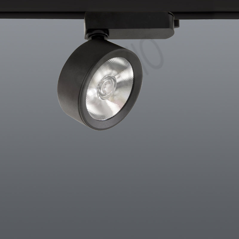 Black Harrods Fixed 3-Wire LED Track Light Head – 30W, 3000K