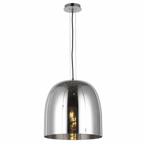Darnall Dome Pendant Smoke light featuring a smoke-tinted glass dome and metal fitting, suspended from a ceiling.