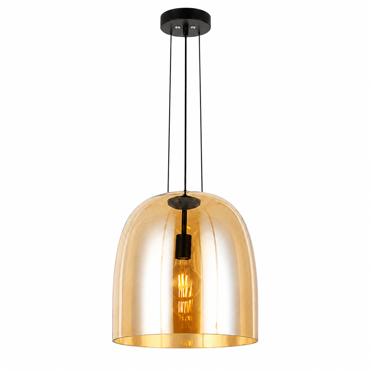 Darnall Dome Pendant Amber