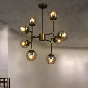 8 Light Black & Bronze Chandelier - Future Light - LED Lights South Africa