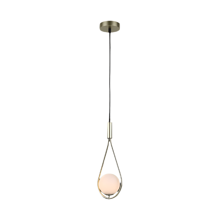 Satin Gold LED Pendant Light - Tear Drop Design