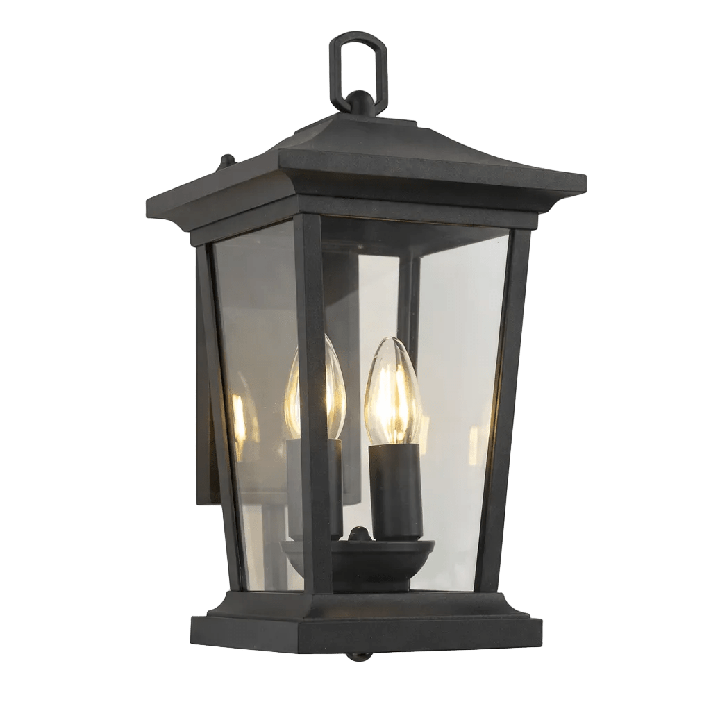 Matt Black Outdoor Wall Light IP54