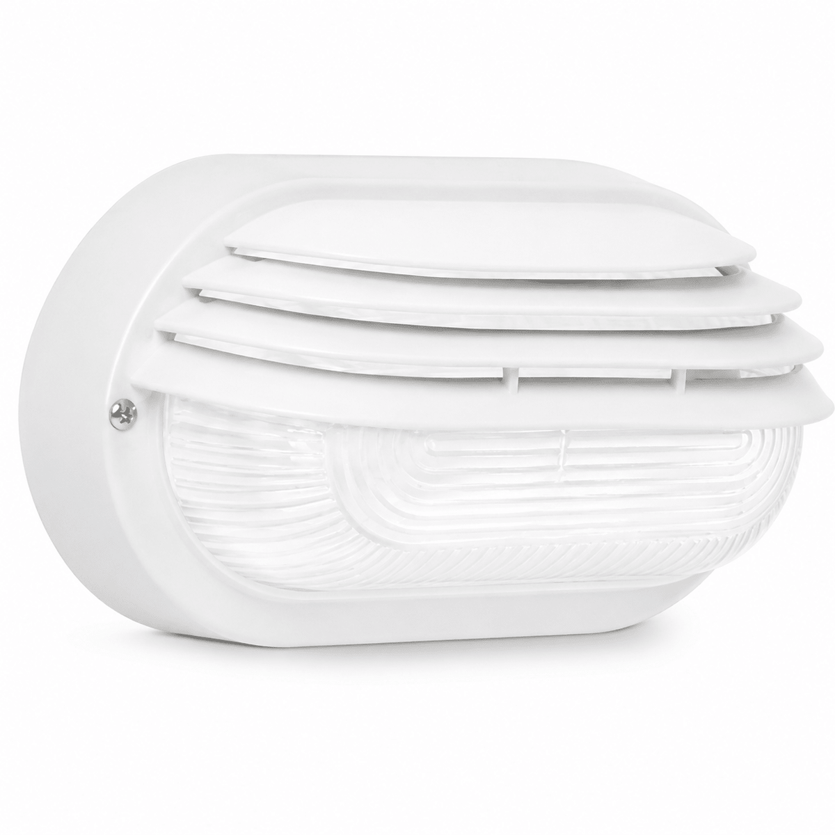 PVC Bulkhead with Clear Glass - White