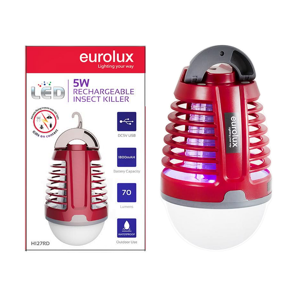 Rechargeable LED Camping Mosquito / Insect Killer with transparent background