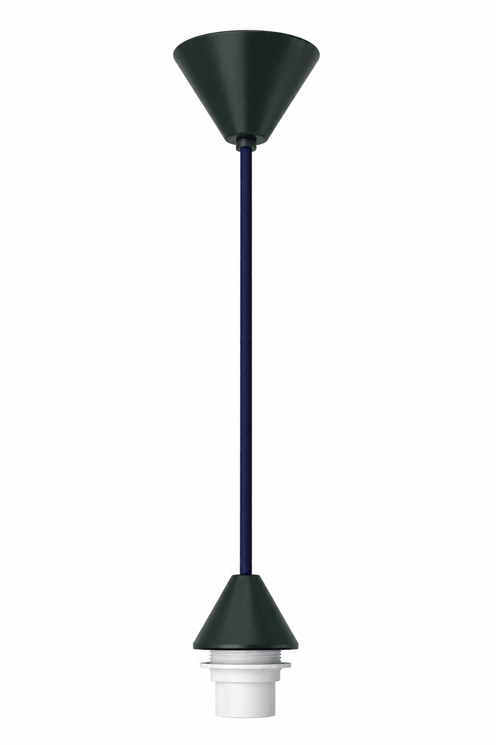 Pendant - Ceiling Conical Rose Kit Silicon Lamp Cup - Black