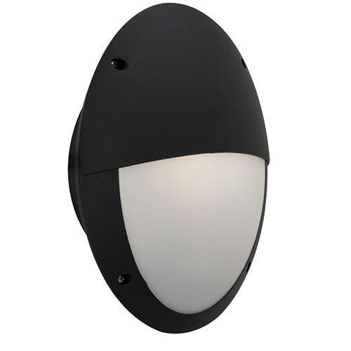 Fumagalli Maddi Black Outdoor Wall Light Opal Glass