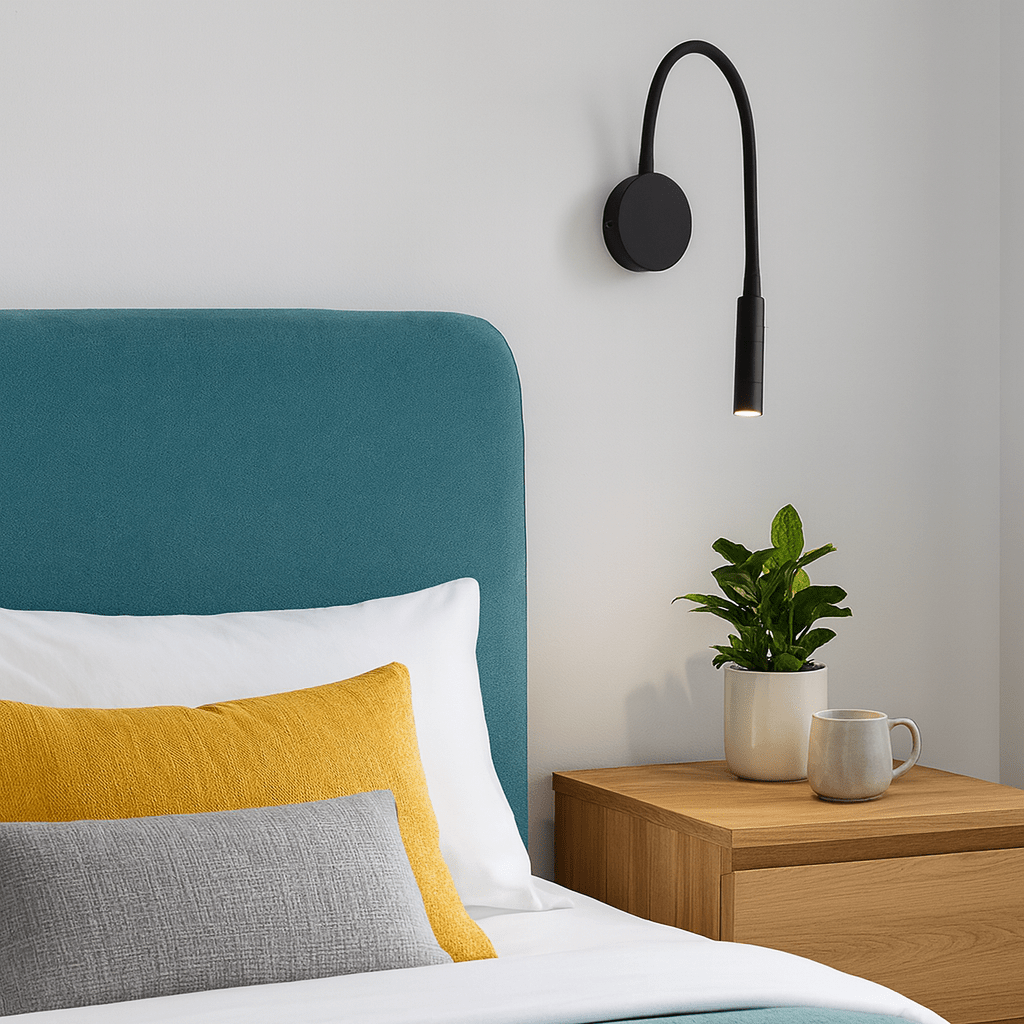 Sheraton Black LED Wall Light - Flexible Arm