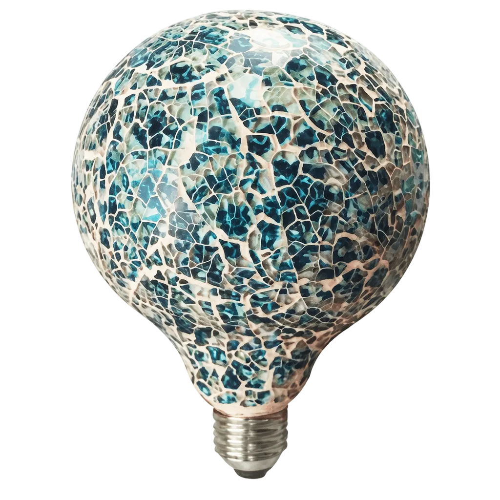 Decorative LED Bulb - 6W Mosaic - Sea Blue