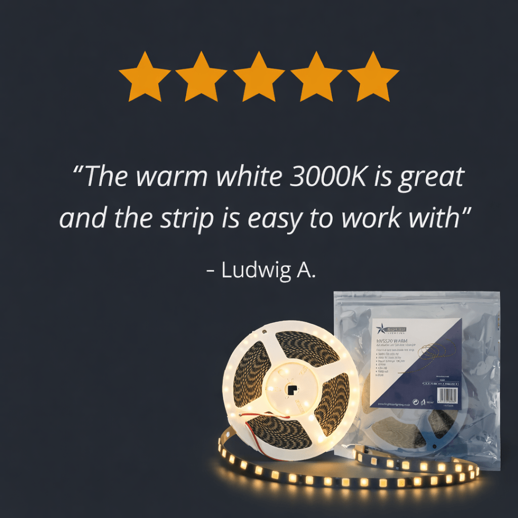 Free-Cut LED Strip Light 3000K - IP20, 24V