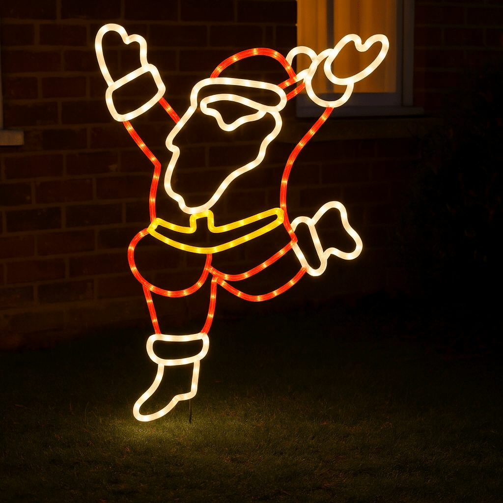 LED Christmas Lights - Happy Father Christmas Motif