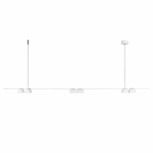Dallas 1500 Linear Pendant Light in white, featuring a sleek design with six integrated LED light sources.