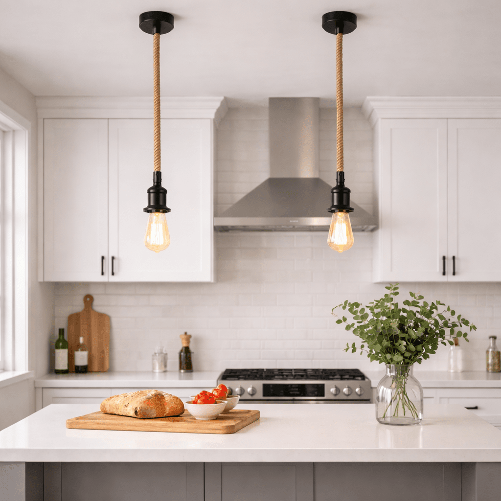 Metal Pendant with Rope