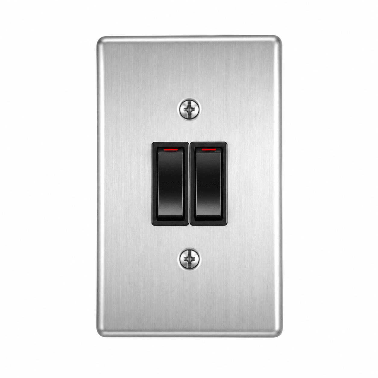 2 Lever Switch - 1 Way Silver