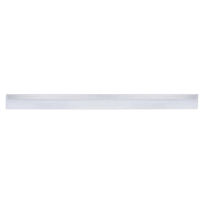 White rectangular LED slim line linear fitting centered on a solid green background