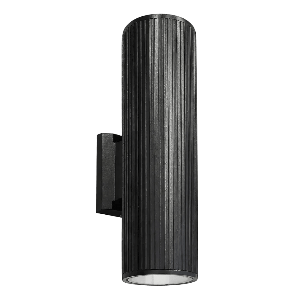Aluminium Round Up & Down Garden Light (Black)