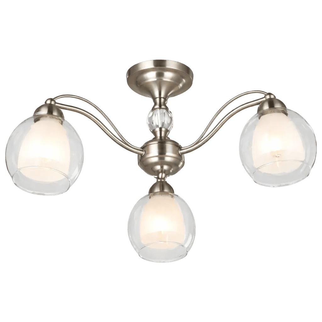 3 Light Satin Chrome Chandelier