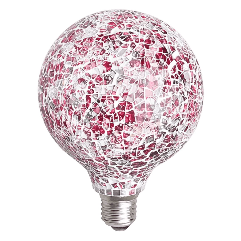 Decorative LED Bulb - 6W Mosaic - Crimson
