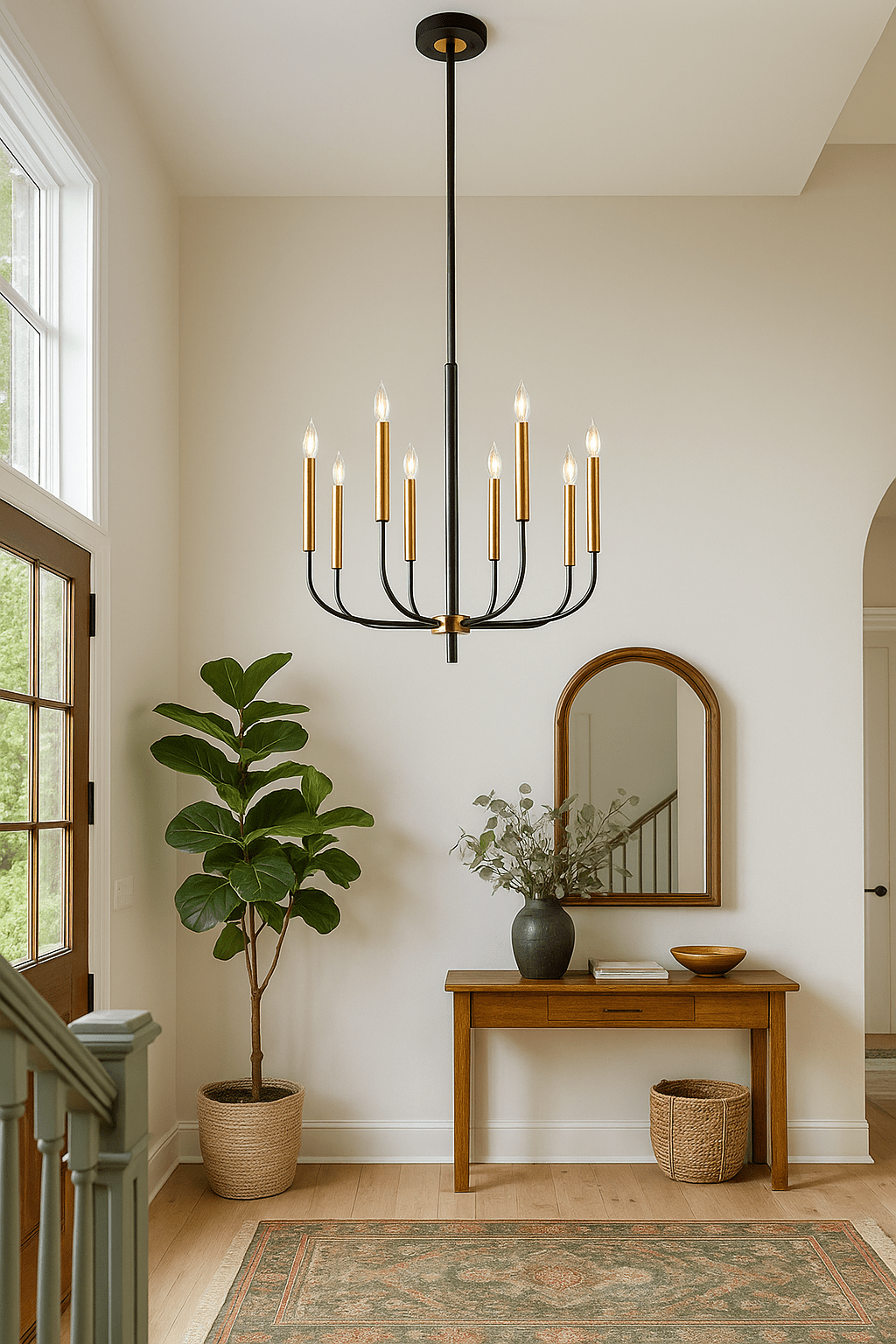 Black & Gold 10 Light Chandelier